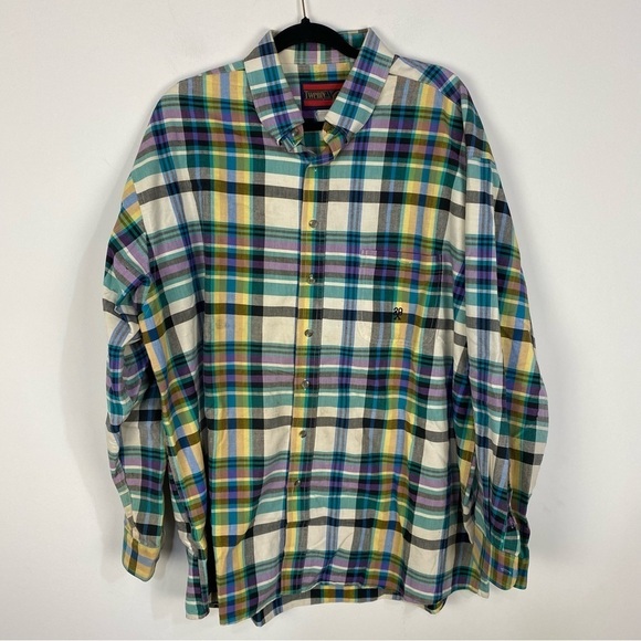 Twenty X plaid button down western long sleeve top - Picture 1 of 4